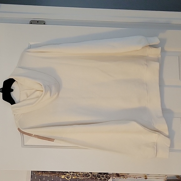 Cream with Tan Zipped Hoodie Jacket - Picture 7 of 10